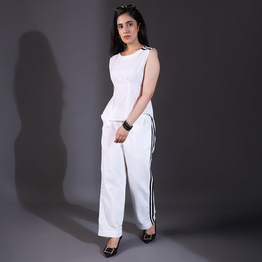 White Cotton Co-ord Set