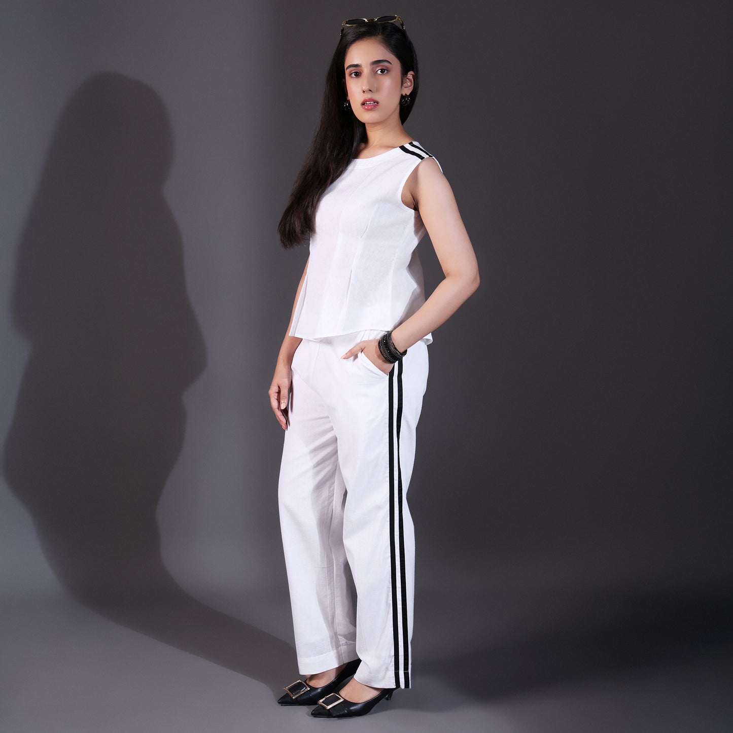White Cotton Co-ord Set