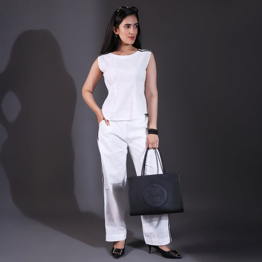 White Cotton Co-ord Set