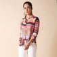 Brown Muslin Multicolor Shirt