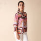 Brown Muslin Multicolor Shirt