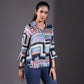 Blue Muslin Multicolor Shirt