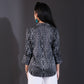 Black Paisley Printed Satin Shirt